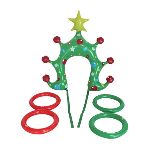 Oshhni Ringwurfspiele Set Karnevalsspiele Aufblasbares Weihnachtsbaum-Stirnband für Weihnachten Oshhni Ringwurfspiele Set Karnevalsspiele Aufblasbares Weihnachtsbaum-Stirnband für Weihnachten von Oshhni