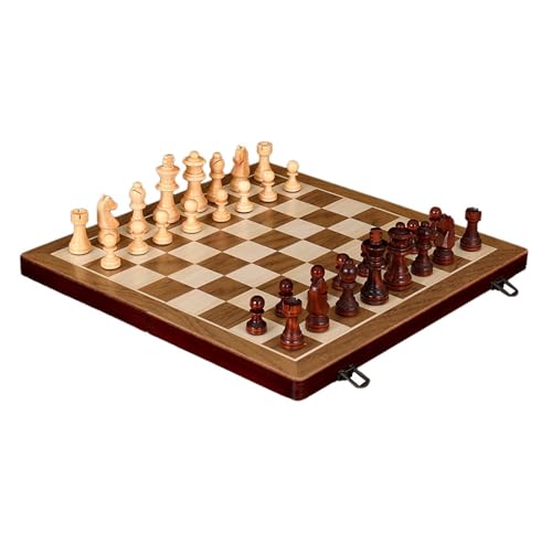 Oshhni Schachspiel, Brett-Holz-Klappschach, Strategiespiel, Klappschachspiel, klassisches Spiel, Anfänger-Schachspiel für Erwachsene und Kinder, 12inch von Oshhni