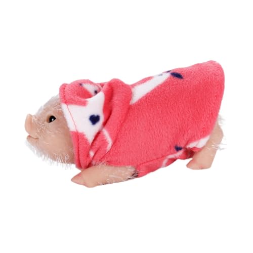 Oshhni -Schwein, wiedergeborenes Schweinespielzeug, Schweinefamilie, Spielzeug-Set, Heimdekoration, weiche Baby-Schweinchen-Puppe, Mini-Tiere, 1 Stück von Oshhni