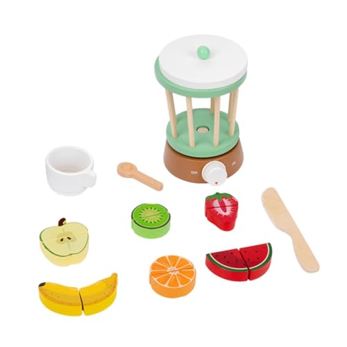 Oshhni Simulation Holzküche Spielzeug Pretend Food Set Spielküche Zubehör für Mädchen Jungen, Entsafter von Oshhni