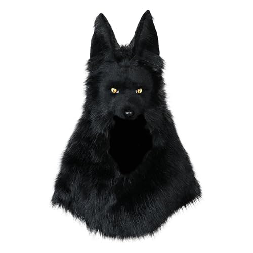 Oshhni Simulation Wolf Kopf Hut Kopfbedeckung Kostüm Zubehör für Party Supplies Festivals von Oshhni