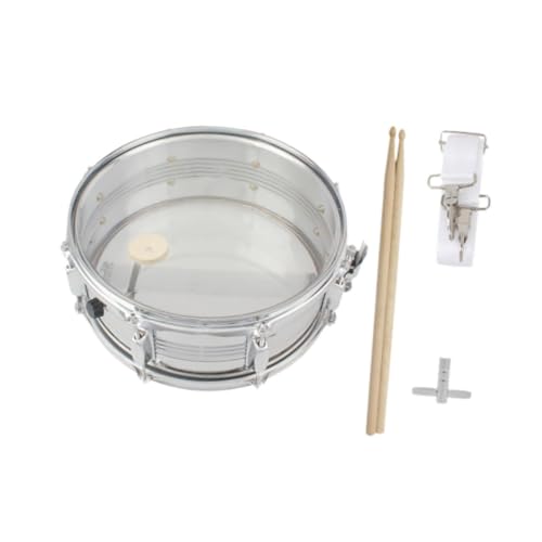 Oshhni Snare Drum, Musikpädagogischer 14-Zoll-Drum-Schlüssel, Praktischer Drum-Stick-Gurt, Snare Drum-Head-Percussion für Kinder, Studenten von Oshhni