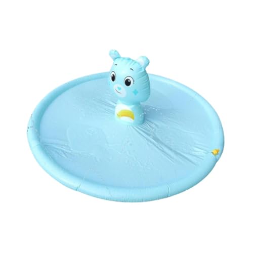 Oshhni Sprühpads Spray Pad Anti Slip verdickt große tragbare aufblasbare Paddelpool -Spiel für Außenrasen Hinterhof Jungen Mädchen, Blau von Oshhni