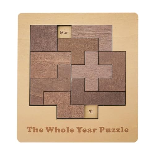 Oshhni Tageskalender-Holzpuzzle, Denksportaufgabe, 365 Tage Herausforderung, Wiederholungsspiel, geometrisches Puzzle für Zuhause, Monatstagsgeschenke Oshhni Tageskalender-Holzpuzzle, Denksportaufgabe, 365 Tage Herausforderung, Wiederholungsspiel, geometrisches Puzzle für Zuhause, Monatstagsgeschenke von Oshhni