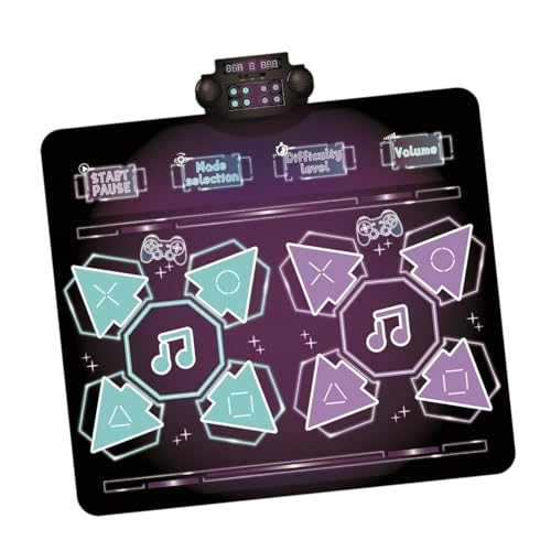 Oshhni Tanzmatte Spielzeugspielzeug Double Player -Spielmodus Leuchten Sie Eltern Kind Interactive Dance Touch Spiele Mat Dance Games für Alter 3+ Kinder von Oshhni