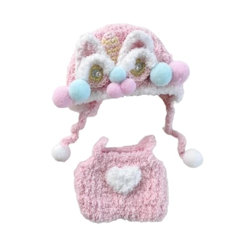 Oshhni Tragbare Kopfbedeckung für Puppen, Kleidung, Puppen-Outfit, Puppen-Cos-Accessoires, Kostüme für 15 cm große Puppen, Rosa von Oshhni