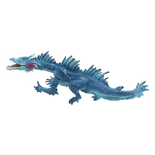 Oshhni Velociraptor Dinosaurier Figur Spielzeug Tiermodell Sammlerstück Figur Simuliertes Dinosaurier Spielzeug für Kuchendekoration Rollenspiele Reisen, Blau von Oshhni