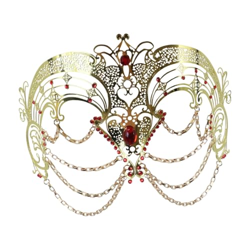 Oshhni Venezianische Maskerademaske für Bühnenaufführung, Halloween-Party, Kostümball, Gold von Oshhni