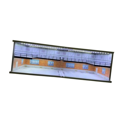 Oshhni Vitrine für Modellautos Aus Druckguss Im Maßstab 1/64, Simulation Eines Parkplatzschutzes, Vitrine, Autogarage Aus Legierung für Spielzeugauto Sammler, Style B von Oshhni