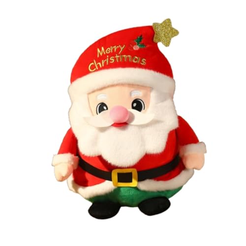 Oshhni Weihnachts-Plüschtier, Figur, Puppe, süßes Weihnachts-Stofftier, Dekor, Plüsch, Weihnachtsdekoration für den Innenbereich, Desktop-Urlaub, Santa Claus L von Oshhni