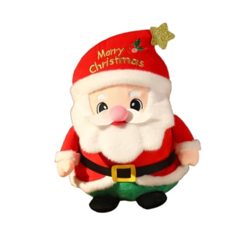 Oshhni Weihnachts-Plüschtier, Figur, Puppe, süßes Weihnachts-Stofftier, Dekor, Plüsch, Weihnachtsdekoration für den Innenbereich, Desktop-Urlaub, Santa Claus M von Oshhni