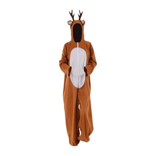 Oshhni Weihnachts-Rentier-Kostüm aus Polyester, Cosplay-Outfit für Partys, Feiertage, Männer, Geschenke, XL von Oshhni