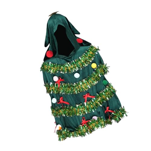 Oshhni Weihnachtsbaum Kostüm für Damen Weihnachtsponcho für Karneval von Oshhni