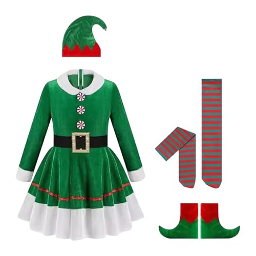 Oshhni Weihnachtselfenkostüm, Cosplay-Zubehör mit Gürtel für Geburtstagsparty-Geschenke. von Oshhni