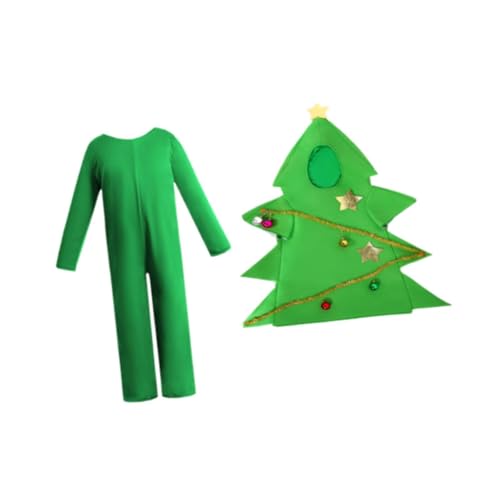 Oshhni Weihnachtskostüm mit Jumpsuit Dekoration Bekleidung Weihnachtsbaum Outfit für Festliche von Oshhni