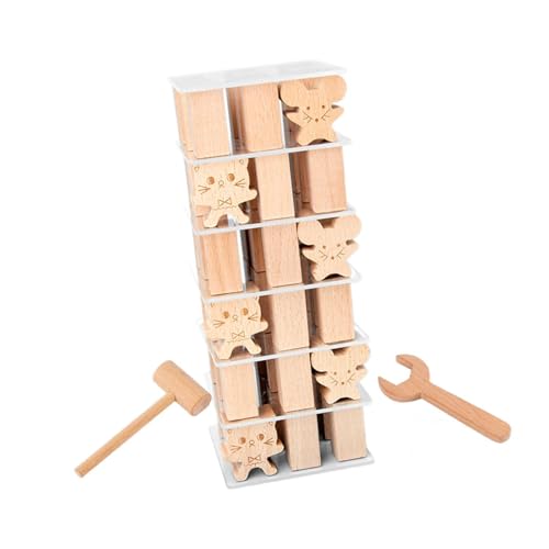 Oshhni Wood Block Lernspiel mit Trommelsteinen für Kinder Und Familien von Oshhni