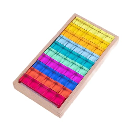 Oshhni Würfelblock-Set, Bausteine, räumliches Vorstellungsvermögen, Stapelspiel aus Acrylwürfeln für Kinder, Geburtstagsgeschenk für Kleinkinder, Jungen und von Oshhni