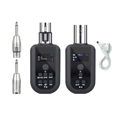 Oshhni XLR Sender Empfänger Audio Sender Empfänger XLR Mikrofon Adapter 6,35mm Konverter für Gitarren, Lautsprecher, Stellen Sie A ein von Oshhni