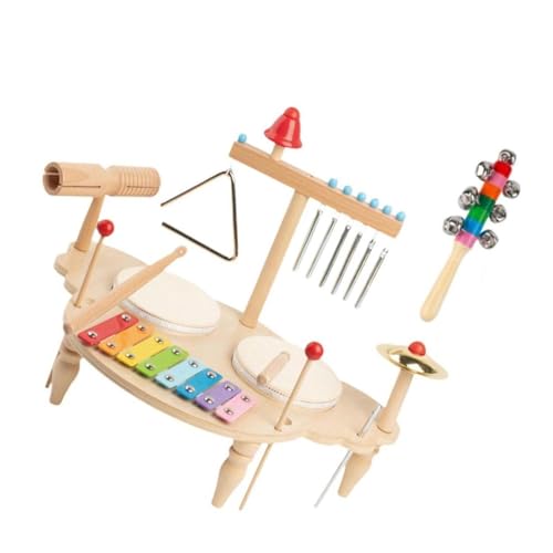 Oshhni Xylophon-Schlagzeug-Set, Schlaginstrumente für Kleinkinder, Vorschul-Musik-Starter-Spielzeug für Kinder für Partys, Neujahrsfeiertage von Oshhni