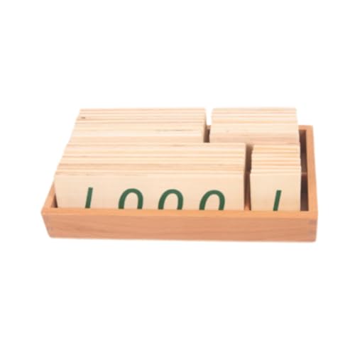 Oshhni Zahlenkarten Lernspielzeug Mathematik Lehrmittel mit Box für 3-7 Jahre alte Kinder im Kindergarten, L Wood von Oshhni