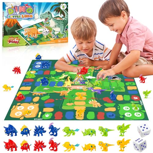 Geschenk Junge 4-5-6-7 Jahre: Dinosaurier Brettspiele Spielzeug Spiele ab 3 4 5 6 7 Jahren Junge Kindergeburtstag Reisespiele für Kinderspielzeug 3-8 Jahr Kinder Junge Familienspiele Brettspiel ab 3 von Osikay