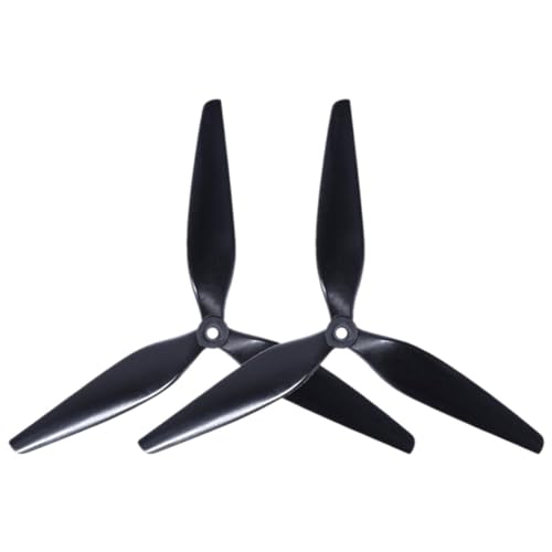 Osmond 1 Paar Propeller 9 x 4 x 3 9 Zoll 3 Flügel CCW + CW Propeller X8 Paddle schwarz für FPV-Drohne von Osmond