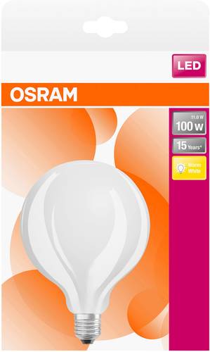 OSRAM 4058075269880 LED EEK D (A - G) E27 Globeform 11W = 100W Warmweiß (Ø x L) 124.0mm x 168.0mm von Osram