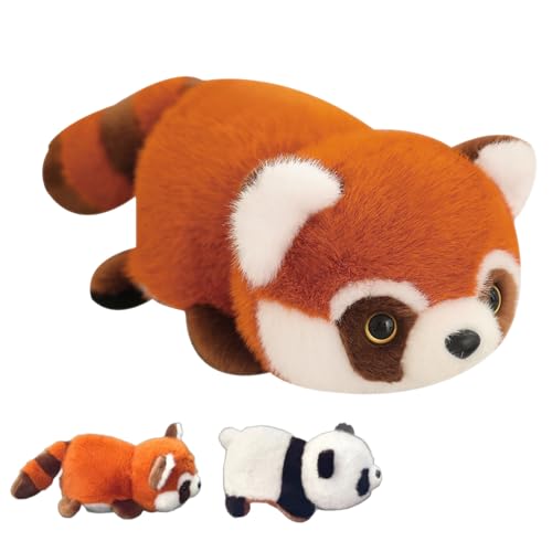 Osuter Panda Kuscheltier, 25cm Red Panda,Kawaii Kuscheltier,Roter Panda.Kawaii Plüsch Spielzeug,Panda Plüschtierfür Mädchen, Jungen & Babys – Flauschiger Stofftier Panda zum Spielen von Osuter