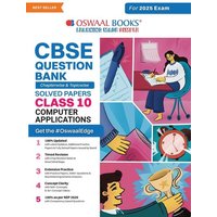 Oswaal CBSE Question Bank Class 10 Computer Applications, Chapterwise and Topicwise Solved Papers For Board Exams 2025 von Oswaal Books And Learning Pvt Ltd