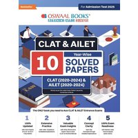 Oswaal CLAT & AILET 10 Previous Years Solved Papers - Year-Wise | CLAT (2020 -2024) & AILET (2020 - 2024) For Admission Test 2025 von Oswaal Books And Learning Pvt Ltd