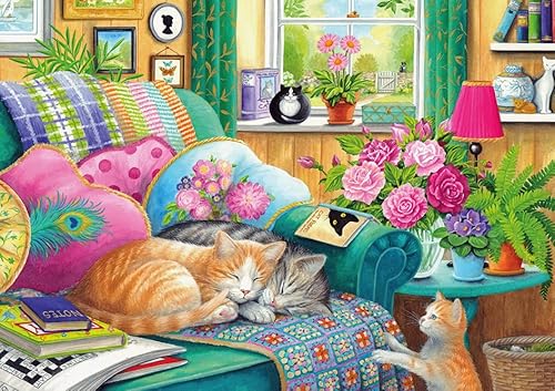 Otter House Gift Cat Naps XL Puzzle 500 Teile von Otter House Gift