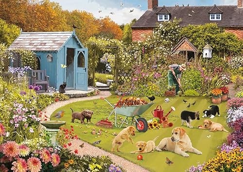 Otter House Gift Spaß im Garten - 500 Teile XL Puzzle von Otter House Gift