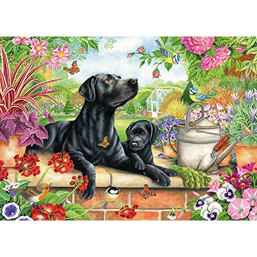 Otter House - 1000 Piece Jigsaw Puzzle - Black Labrador & Pup von Otter House