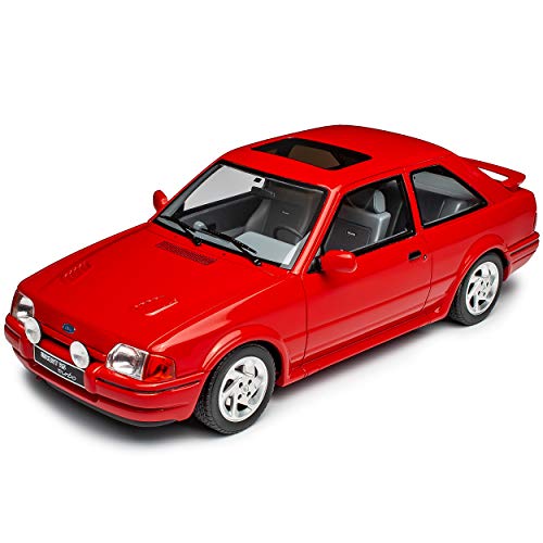 Ford Escort MK4 RS Turbo 3 Türer Rot 4. Generation 1986-1990 Nr 826 1/18 Otto Modell Auto mit individiuellem Wunschkennzeichen von Otto Mobile