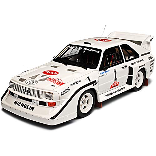 Otto Mobile A-U-D-I Quattro Sport S1 Olympus Rally Nr 1 Mikkola Nr 757 1/18 Modell Auto mit individiuellem Wunschkennzeichen von Otto Mobile