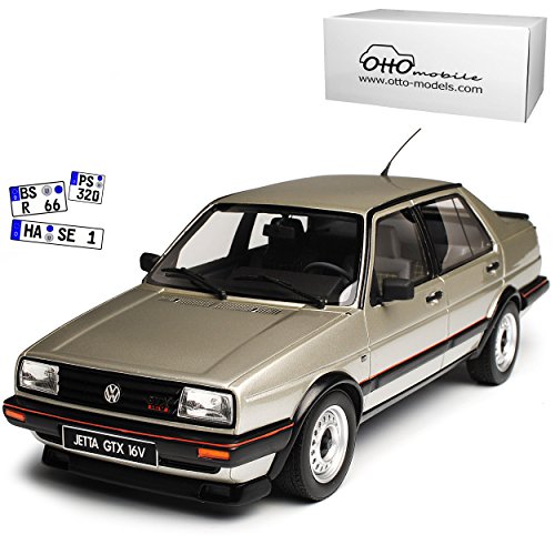 Volkwagen Jeta GTX 16V Limousine Silber II 2. Generation 1984-1992 Nr 742 1/18 Otto Modell Auto mit individiuellem Wunschkennzeichen von Otto Mobile