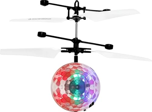 Otto Simon Ferngesteuerter Kristallkugel-Hubschrauber - LED-Flugball mit Bewegungssensor, Farbwechsel-Lichtern & USB-Ladekabel - Faszinierendes LED-Drohnen-Spielzeug - von Otto Simon