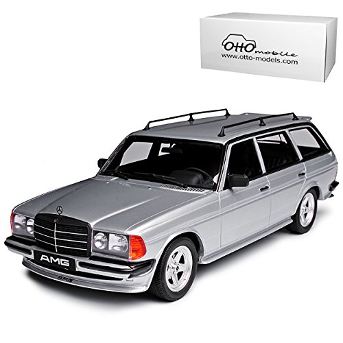 Mercedes-Benz E-Klasse W123 280TE AMG T-Modell Silber 1975-1986 Nr 246 1/18 Otto Modell Auto mit individiuellem Wunschkennzeichen von Otto Mobile