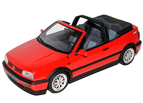 Volkwagen Golf III Cabrio Sport Edition Rot 1991-1997 Nr 202 1/18 Otto Modell Auto mit individiuellem Wunschkennzeichen von Otto Mobile