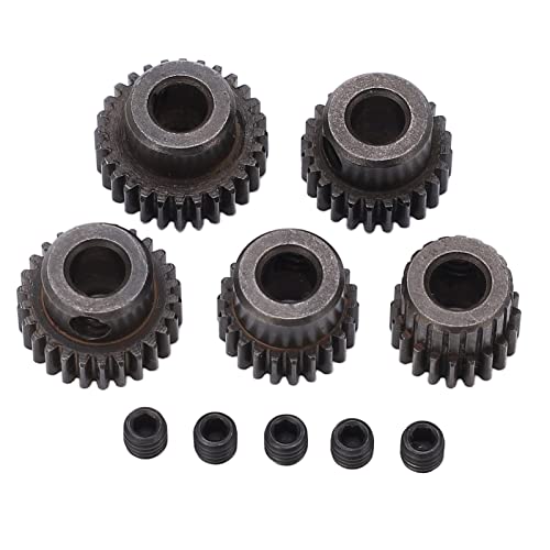 Otufan 5er-Pack Ritzelmotorgetriebesätze, Stahlmotorgetriebe RC-Teil 20T 22T 24T 26T 28T für Monster 1/10 RC Truck von Otufan