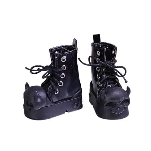 Oueneifs Halloween Devil Schuhe für 1/4 Slim UNA BJD Doll Hohe Stiefel Schuhe WX4-299 (Schwarz) von Oueneifs