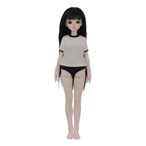 Oueneifs Mirai 1/5 BJD-Puppe, langes schwarzes Haar, Schwimmer Mädchen, Gesichtszüge des jugendlichen Sinnes, Harzspielzeug für 15+ Jahre alt von Oueneifs