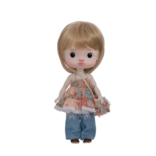 Oueneifs Zhuzhubaobjd 1/6 Bjd Puppe Großer Kopf Baby Schmollmund Gesicht Niedliches Mädchen Doppellider Harz Spielzeug für 15+ Jahre alt von Oueneifs