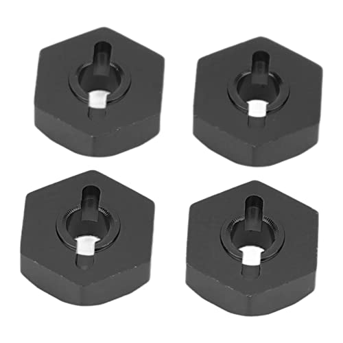 4 STÜCKE RC Rad Hex Hub RC Rad Hex Hub Adapter RC Hex Hub Koppler für Traxxas E Revo 1/16 RC Auto(Schwarz) von Oumefar