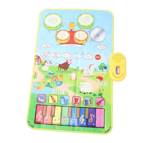 Musikmatte für Kleinkinder, Simulation Touch Play Safe Baby Piano Keyboard Drum Pad Faltbar für die Frühe Bildung (Farmtyp) von Oumefar