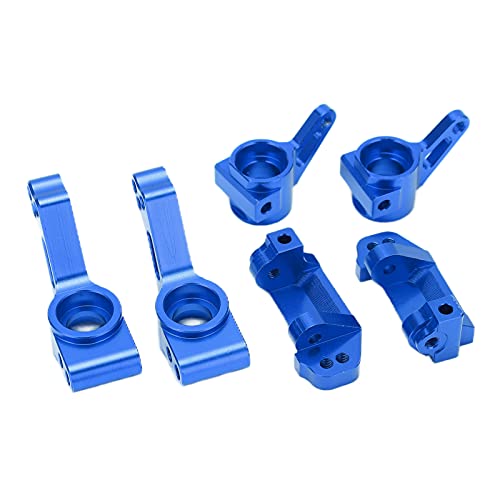 Oumefar Metall-Lenkschalen-Hinterachsträger-Set, Stabile Leistung für Slash 2WD 1/10 RC-Modellauto (Blau) von Oumefar