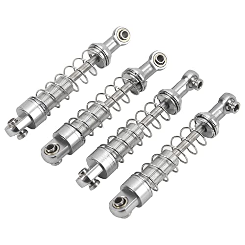 Oumefar RC Car Shocks, 2 Pairs Aluminum Alloy RC Shocks Absorber 60mm RC Car Modification Parts for WPL C14 C24 MN D90 99S Models RC Accessories (Silver) von Oumefar