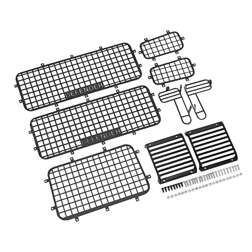 Oumefar RC-Metall-Fenstergitter-Simulation, Exquisit, Verhindert Kratzer, RC-Verteidiger-Fensterschutz für RC-Autos, RC-Zubehör von Oumefar