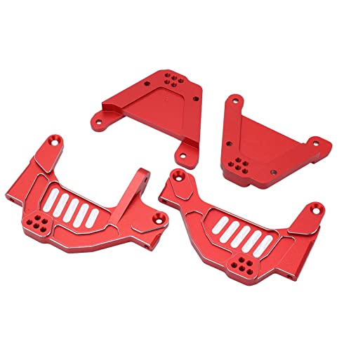 Oumefar RC-Stoßdämpferreifen, CNC-Bearbeitung von Stoßdämpferreifen aus Aluminiumlegierung für 1/6 SCX6 für SCX6 1/6 für Ferngesteuertes Auto (Rot) von Oumefar