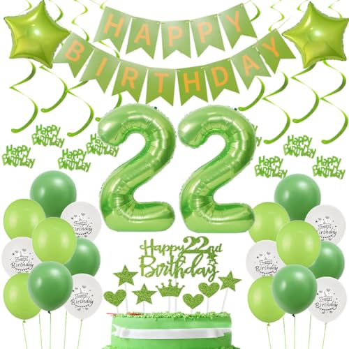 22 Geburtstag Deko Grün 22 Geburtstag Deko Mann Grün 22. Tortendeko Deko 22. Geburtstag Mann Grün 22 Geburtstag Luftballon Grün 22. Geburtstag Dekorationen 22 Mann Ballons 22 Geburtstag Grün von Oumezon